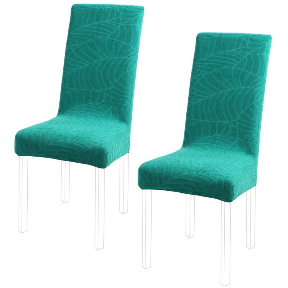 Chair SlipCovers Dining Room Set of 2 Stretch Spandex Fabric Teal